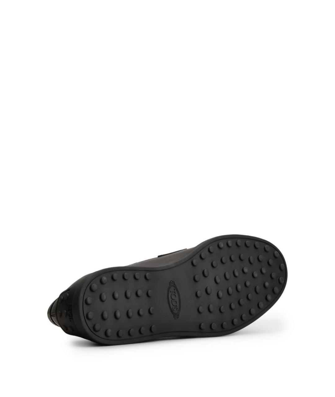 TOD'S Черные кожаные лоферы, фото 5