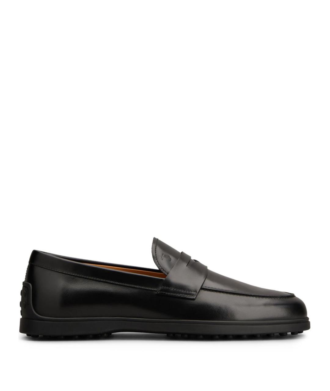 TOD'S Черные кожаные лоферы, фото 1