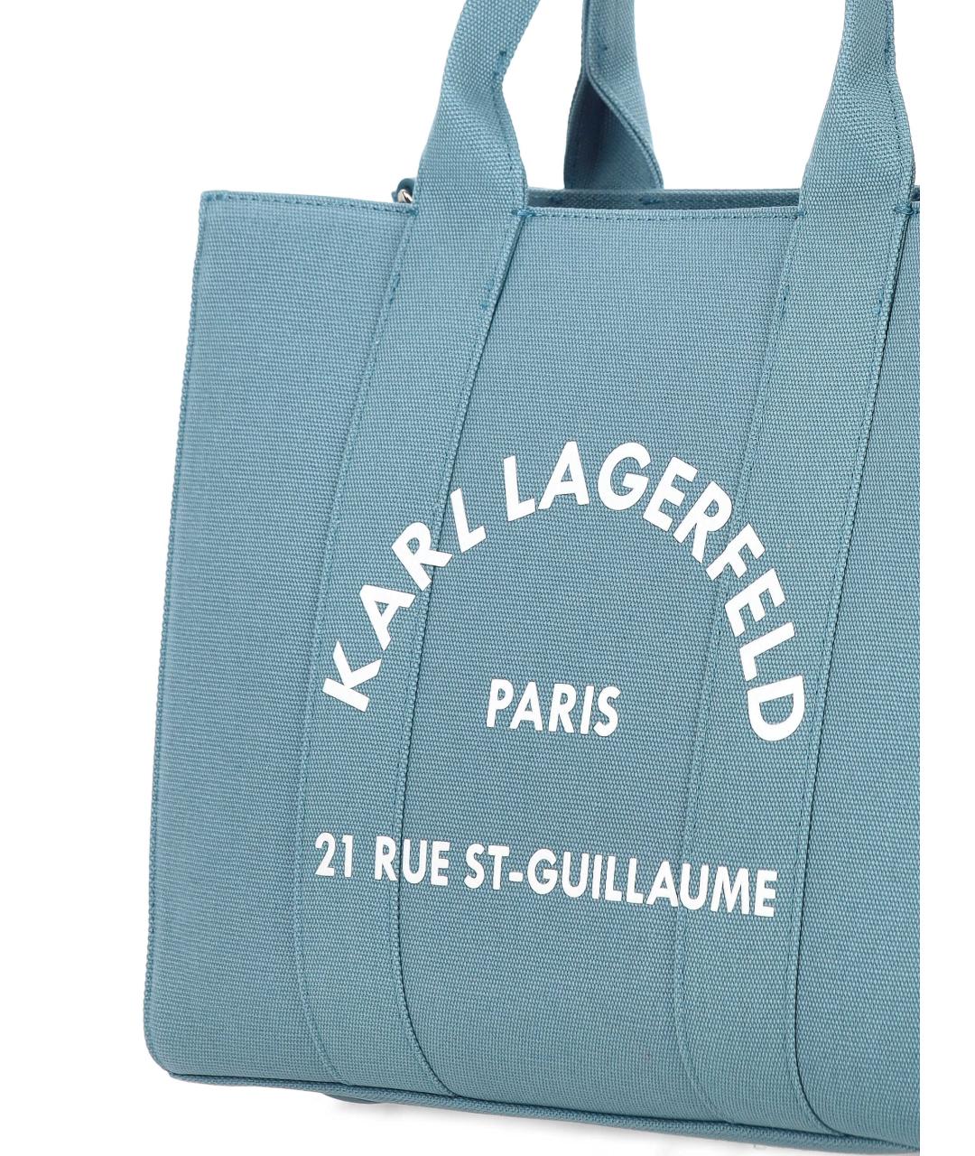 KARL LAGERFELD Голубая сумка тоут, фото 4