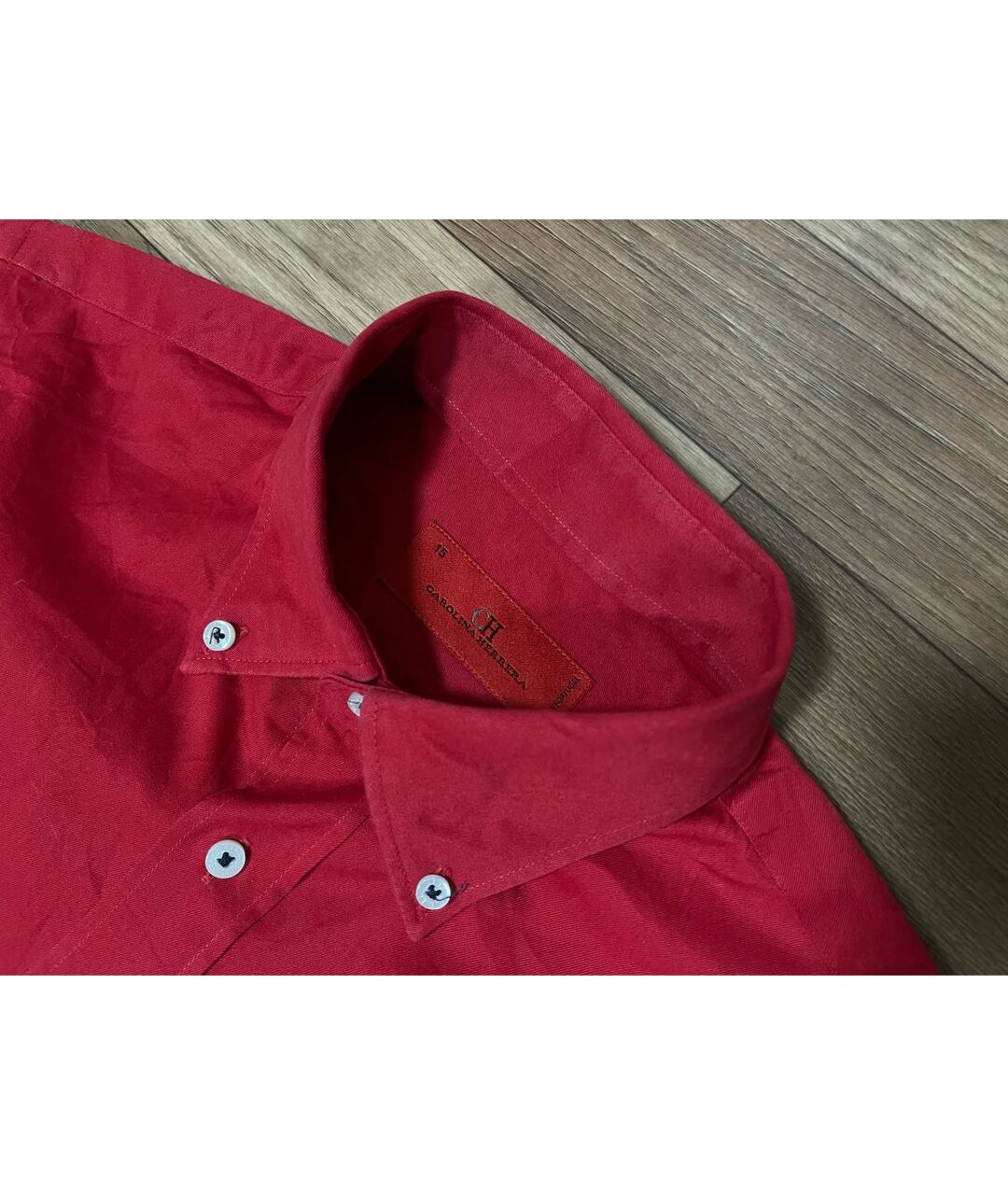 CAROLINA HERRERA Красная хлопковая классическая рубашка, фото 3