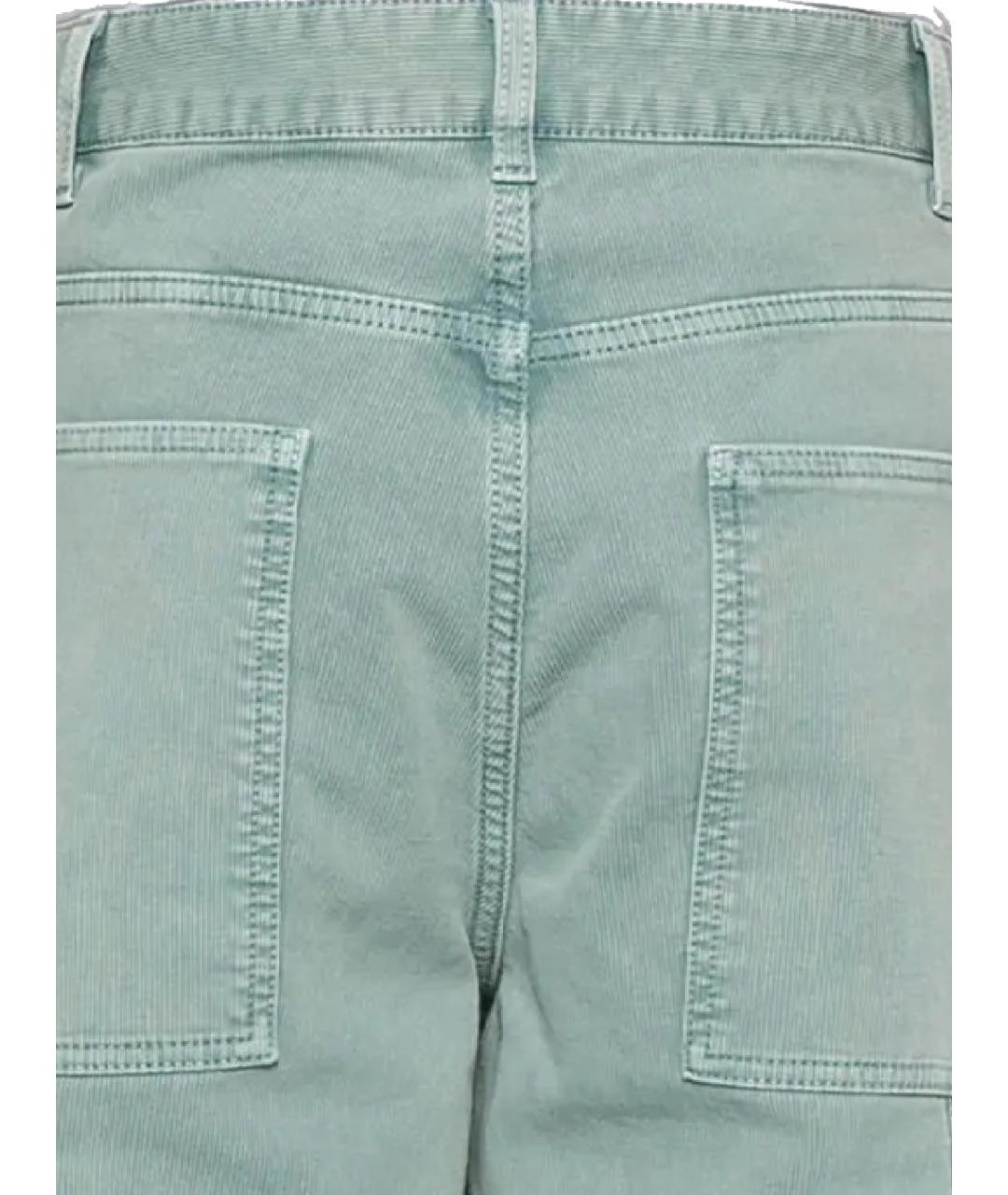 EMPORIO ARMANI Зеленые хлопковые прямые джинсы, фото 3
