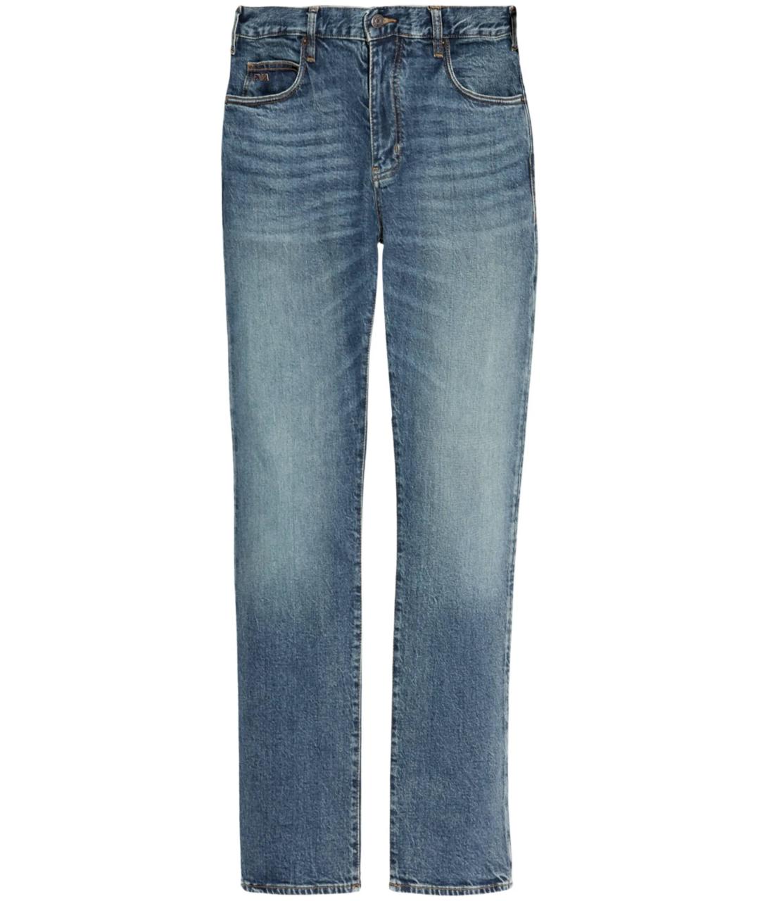 EMPORIO ARMANI Синие прямые джинсы, фото 1