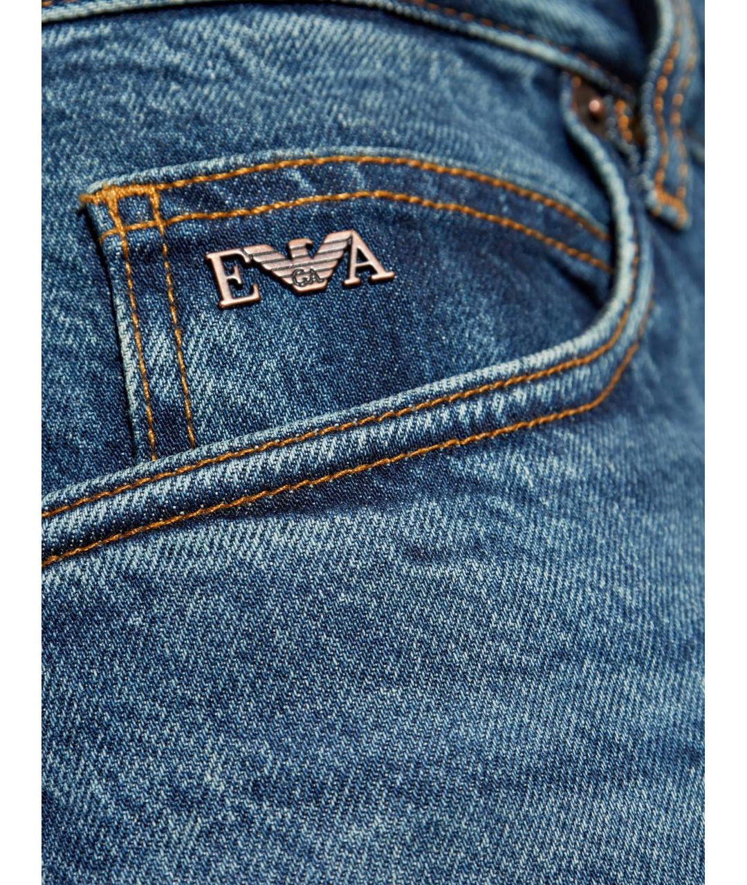 EMPORIO ARMANI Синие прямые джинсы, фото 2