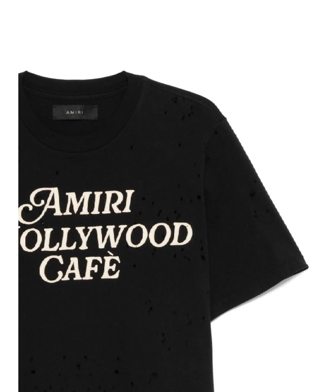 AMIRI Черная хлопковая футболка, фото 2