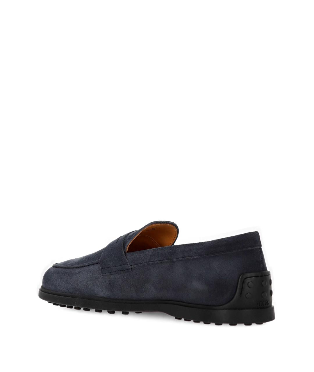 TOD'S Темно-синие замшевые лоферы, фото 3
