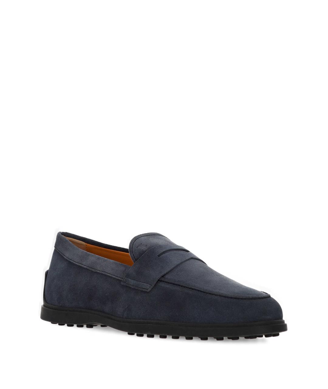 TOD'S Темно-синие замшевые лоферы, фото 2