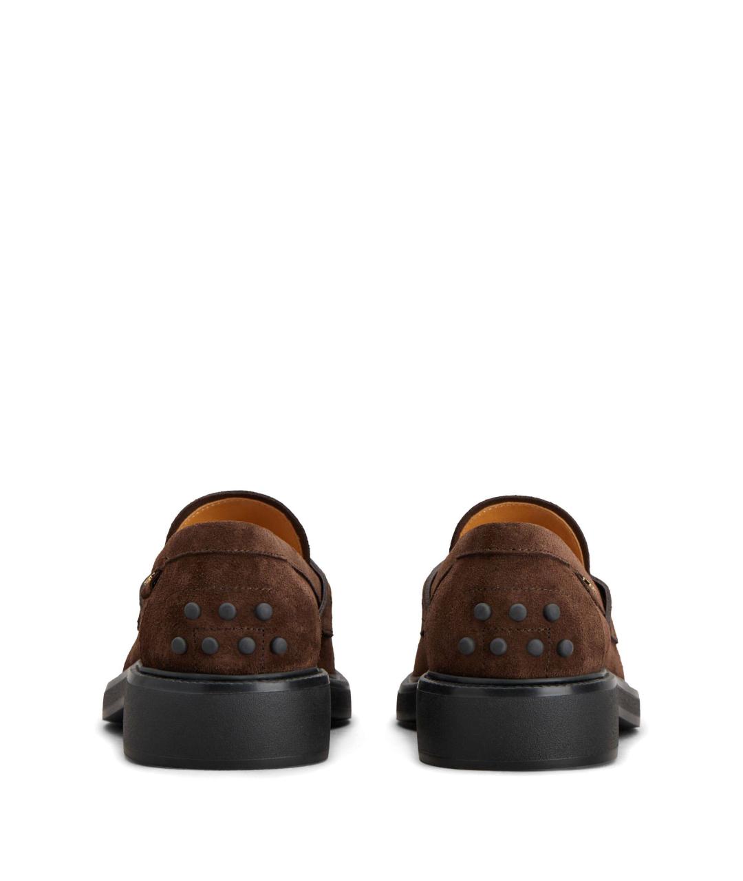 TOD'S Коричневые замшевые лоферы, фото 3