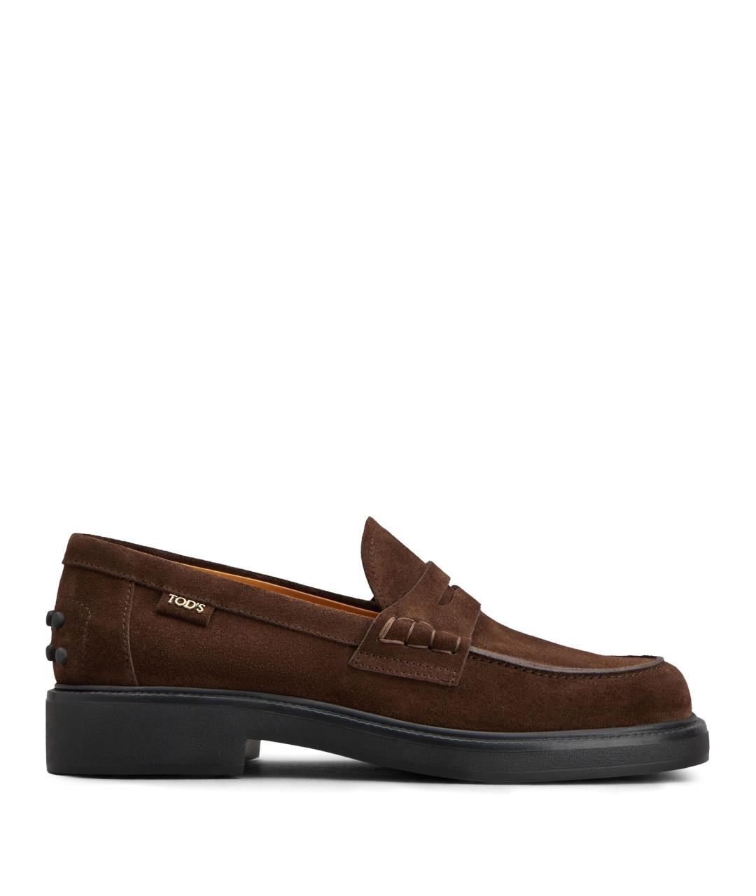 TOD'S Коричневые замшевые лоферы, фото 1