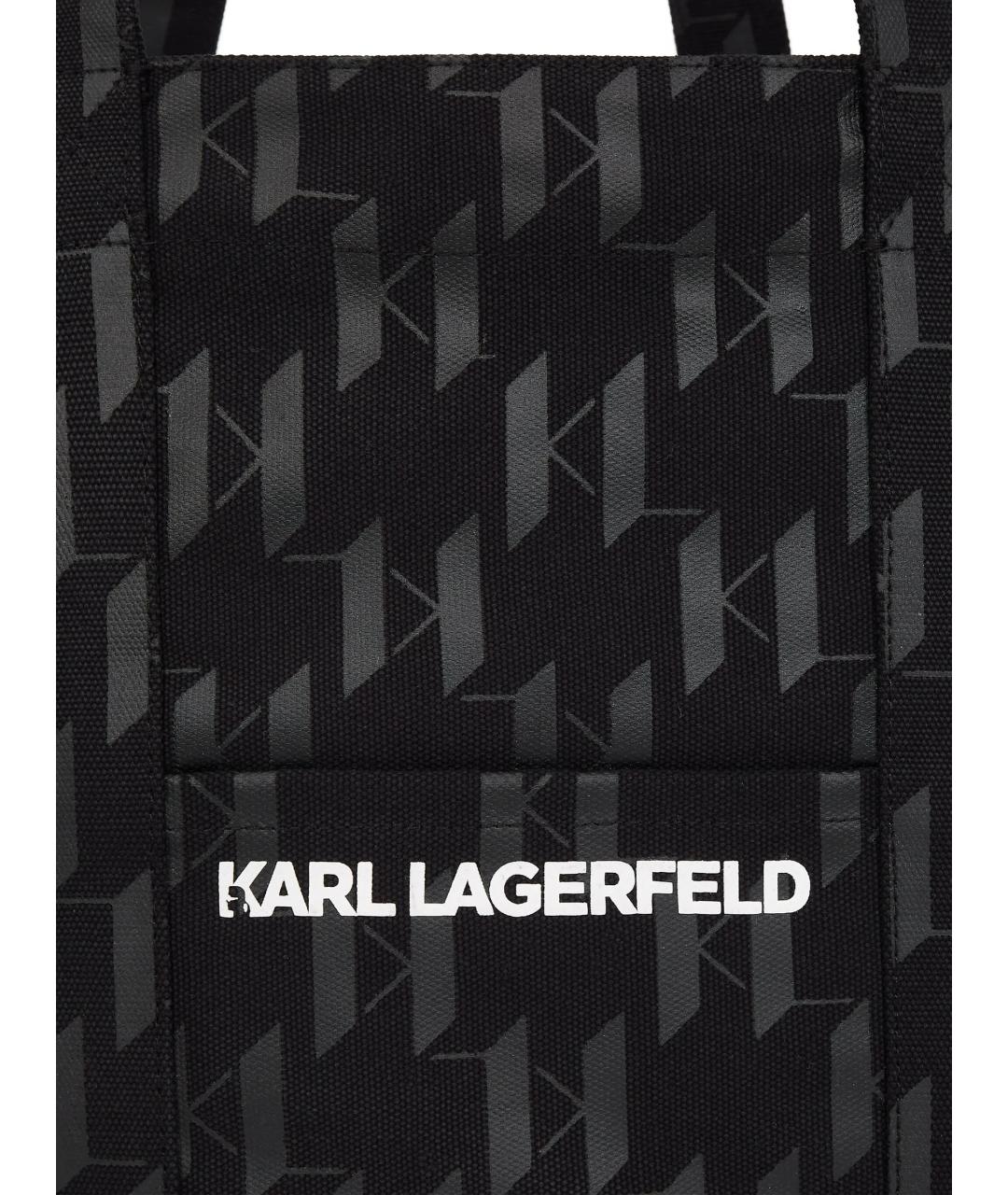 KARL LAGERFELD Черная сумка тоут, фото 2
