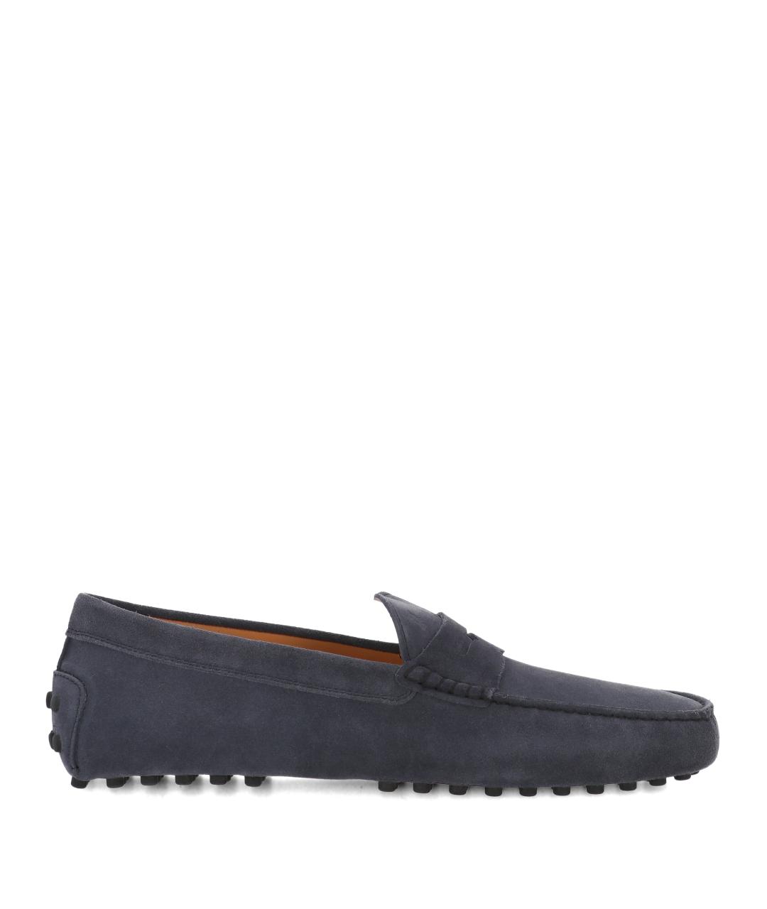 TOD'S Темно-синие замшевые лоферы, фото 1