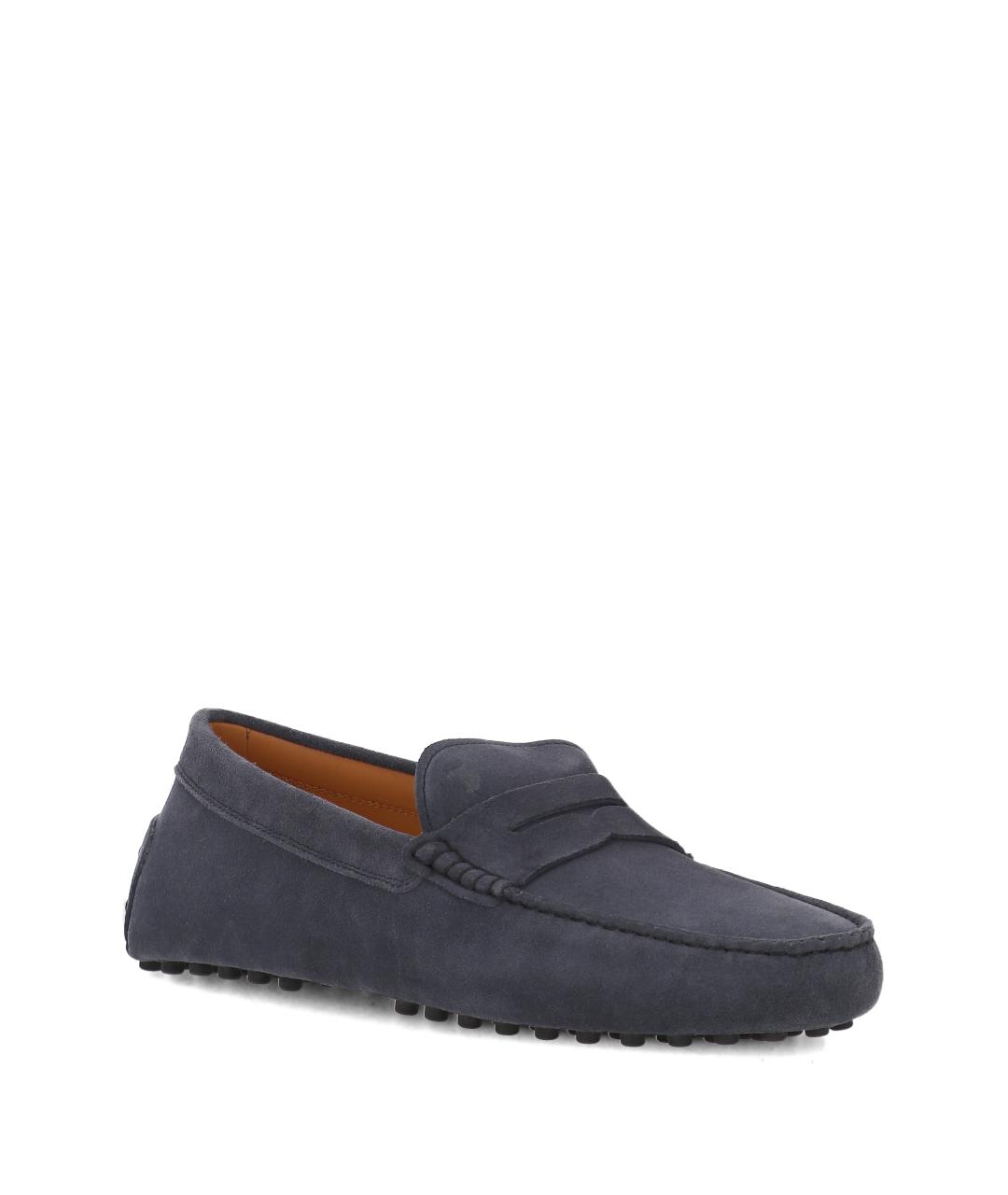TOD'S Темно-синие замшевые лоферы, фото 2