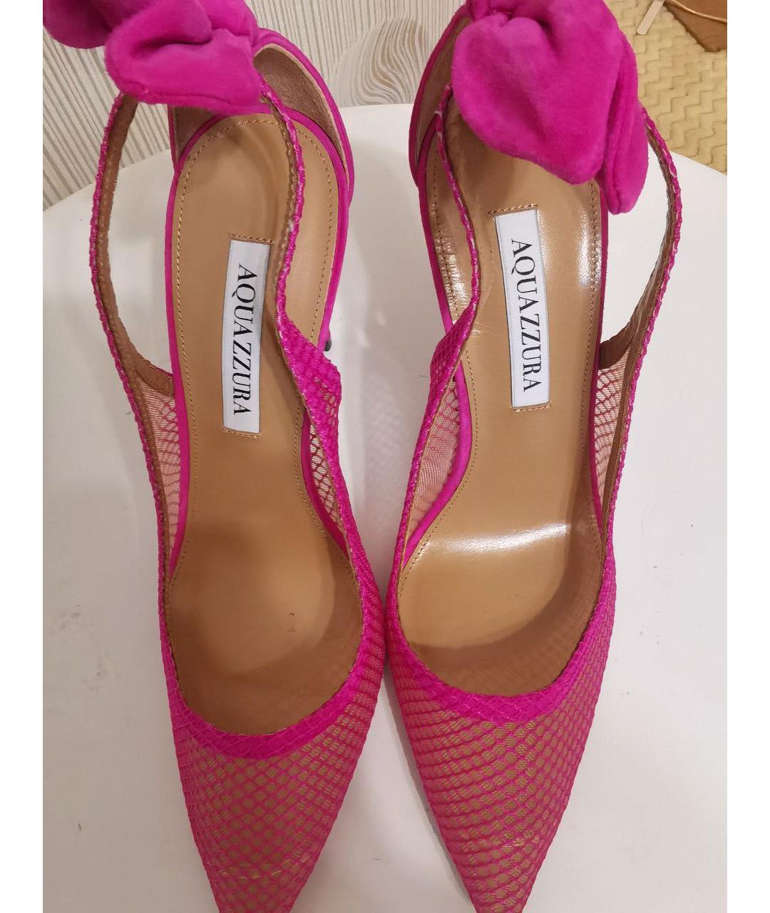 AQUAZZURA Розовые замшевые туфли, фото 3