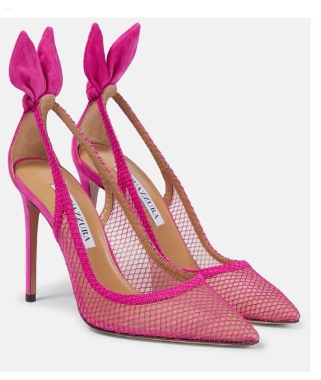 AQUAZZURA Розовые замшевые туфли, фото 9