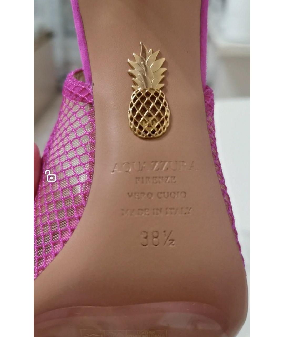 AQUAZZURA Розовые замшевые туфли, фото 5