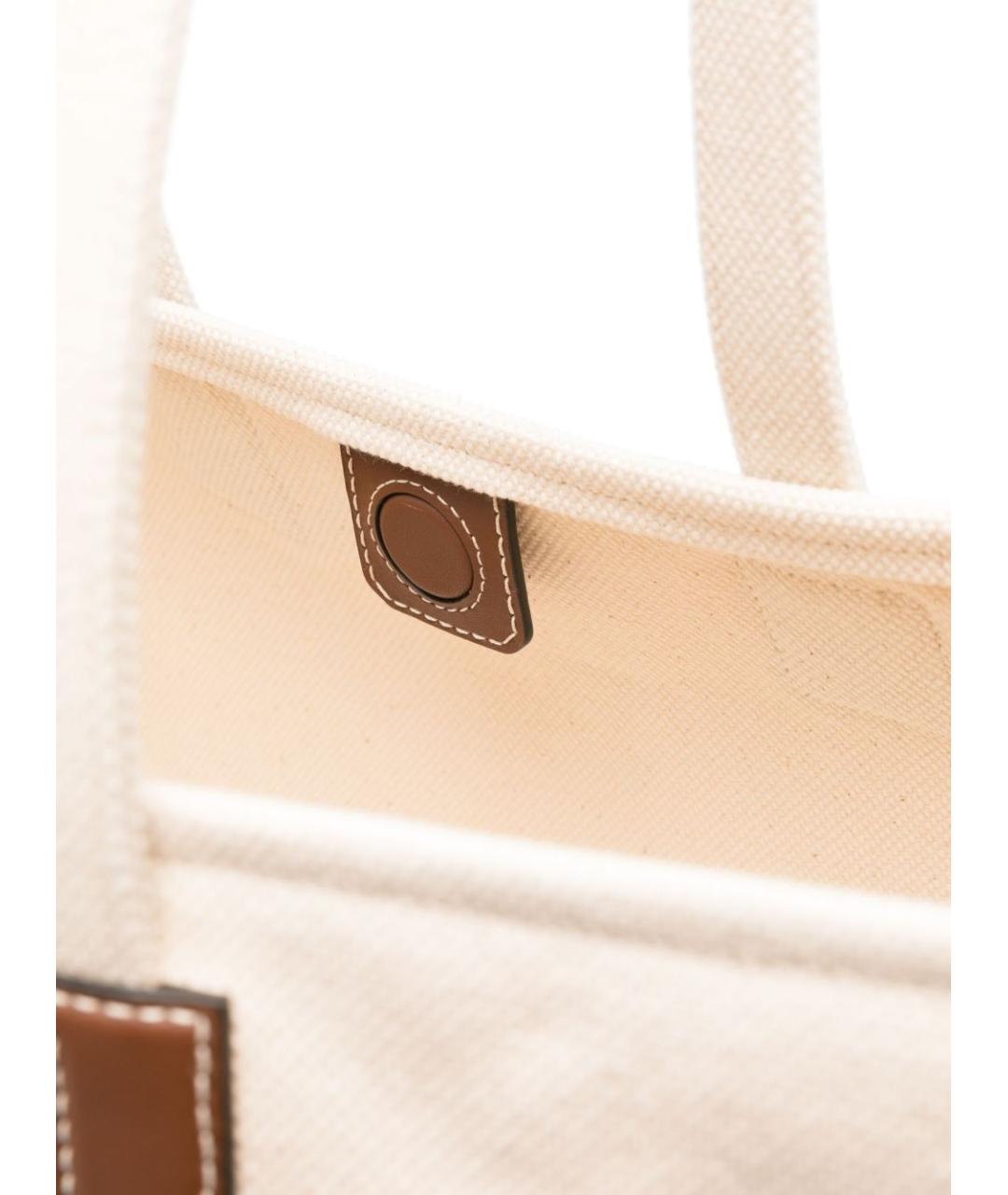 BALLY Белая хлопковая сумка тоут, фото 3