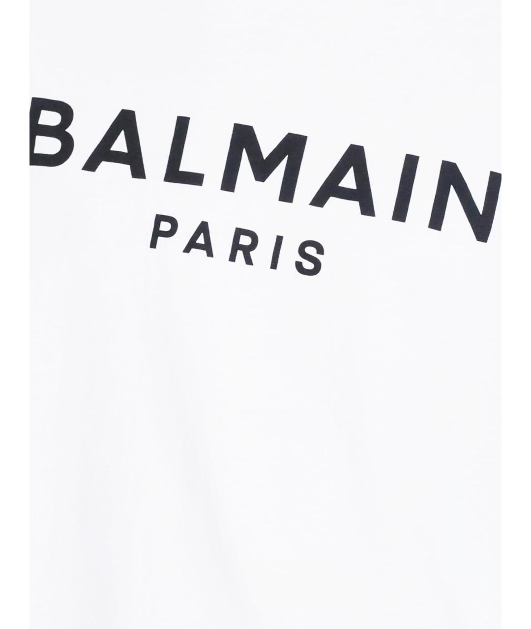 BALMAIN Белая хлопковая футболка, фото 2