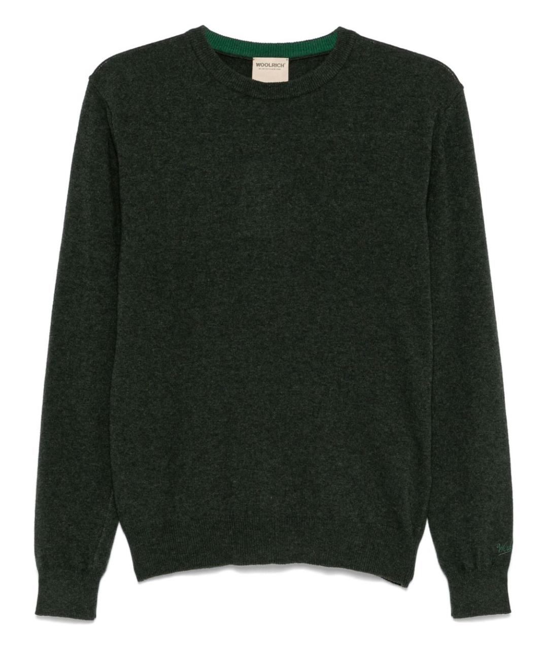 WOOLRICH Зеленый шерстяной джемпер / свитер, фото 1