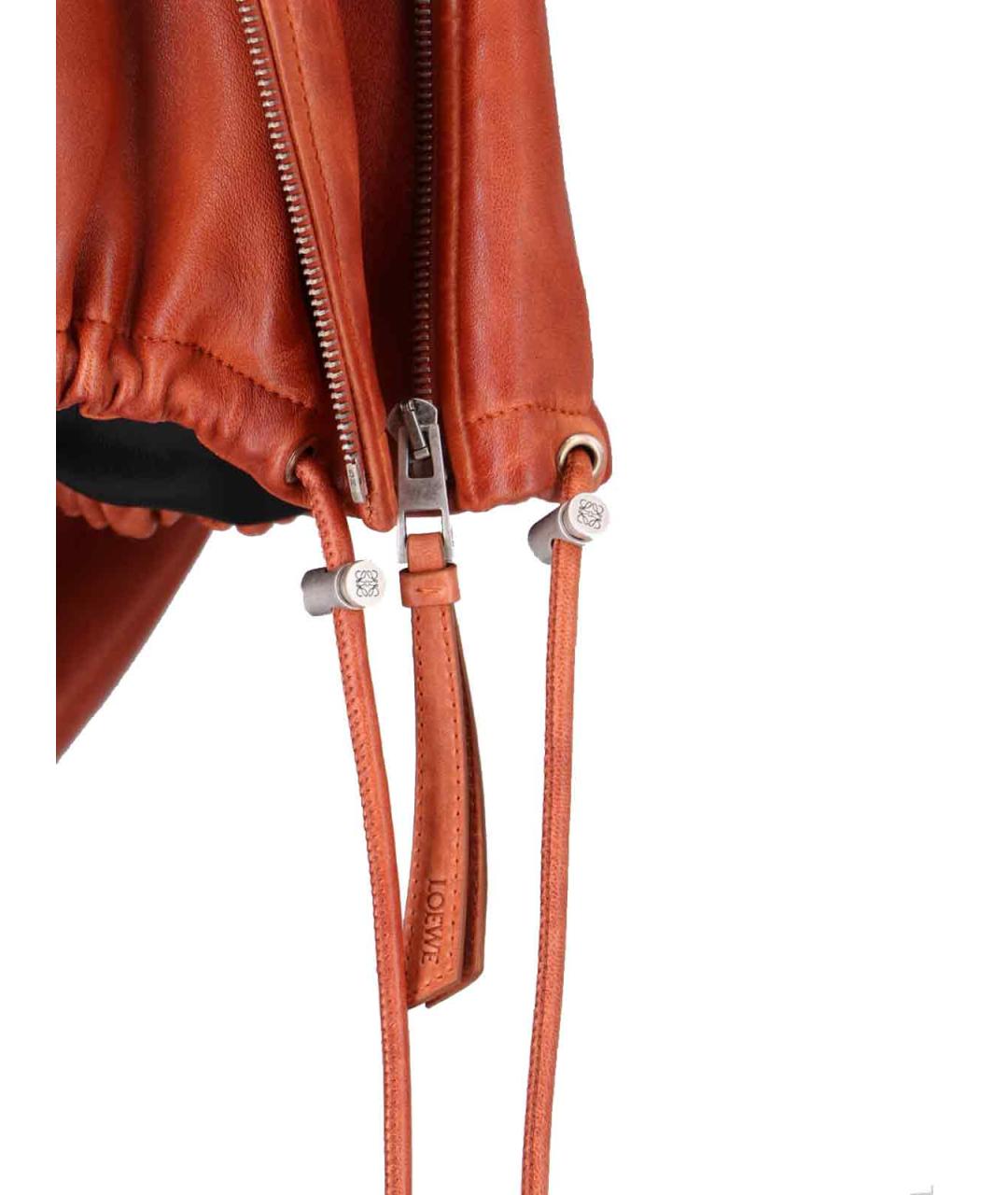 LOEWE Оранжевая кожаная куртка, фото 5