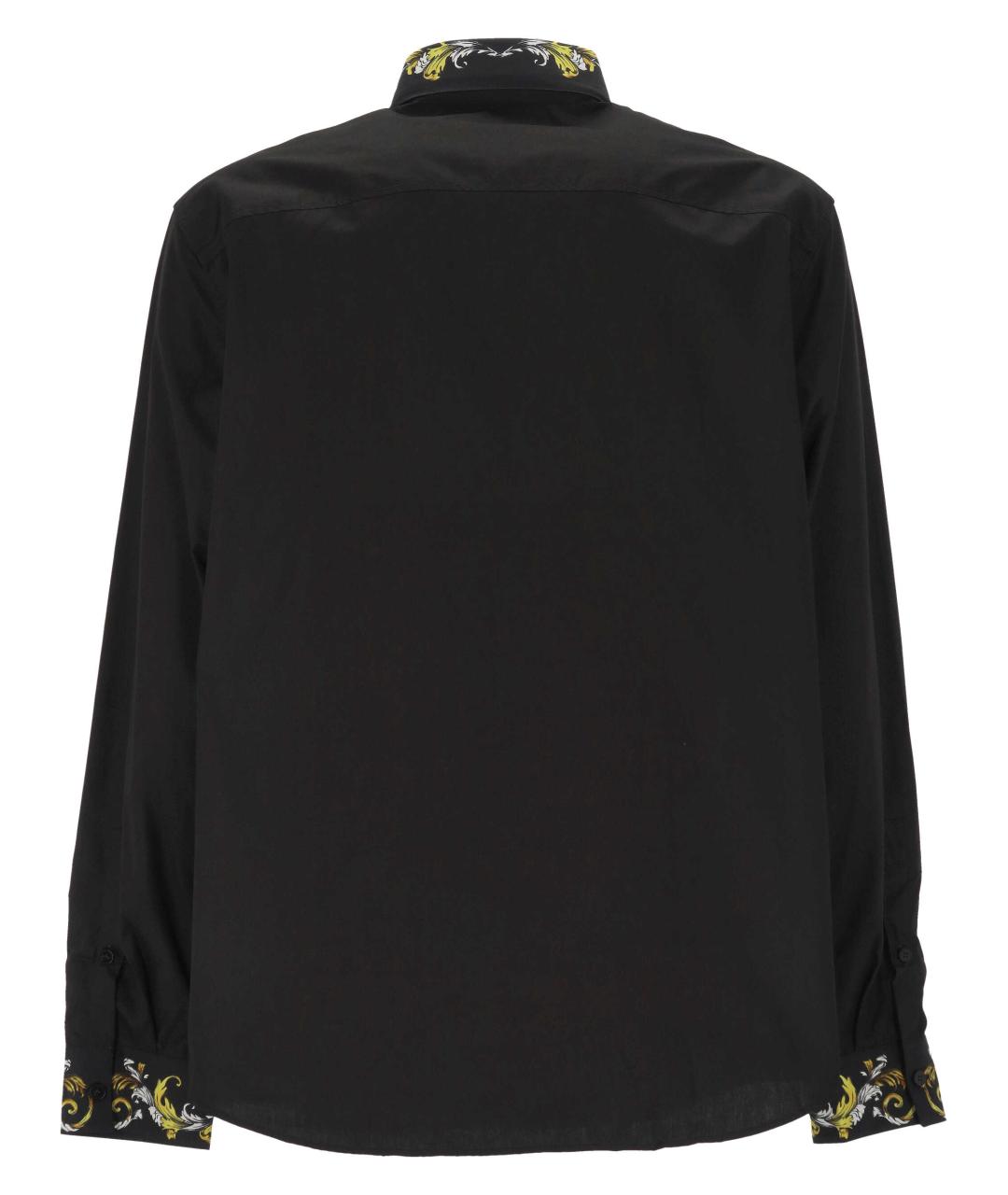 VERSACE JEANS COUTURE Черная хлопковая кэжуал рубашка, фото 3