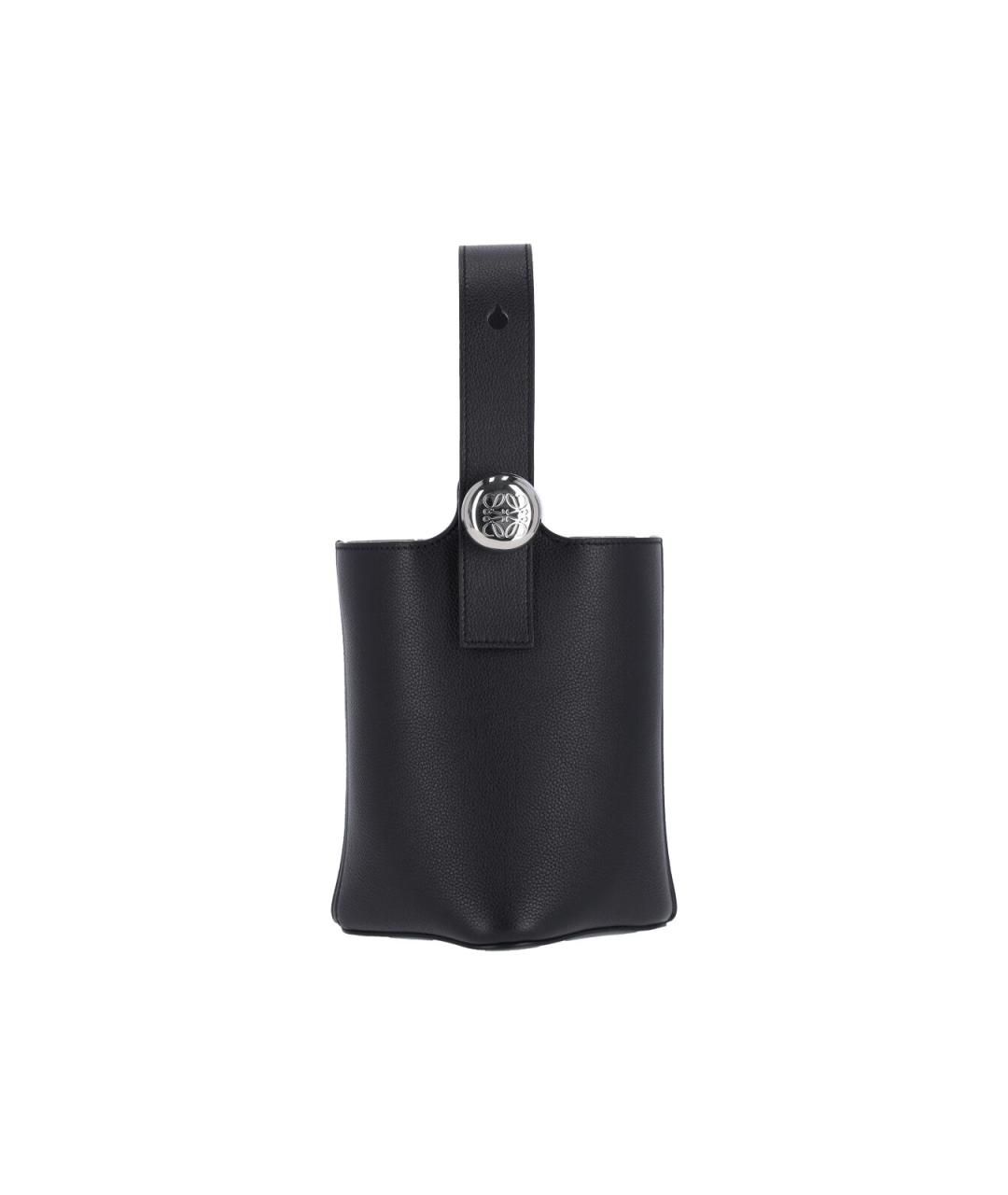 LOEWE Черная кожаная сумка тоут, фото 1