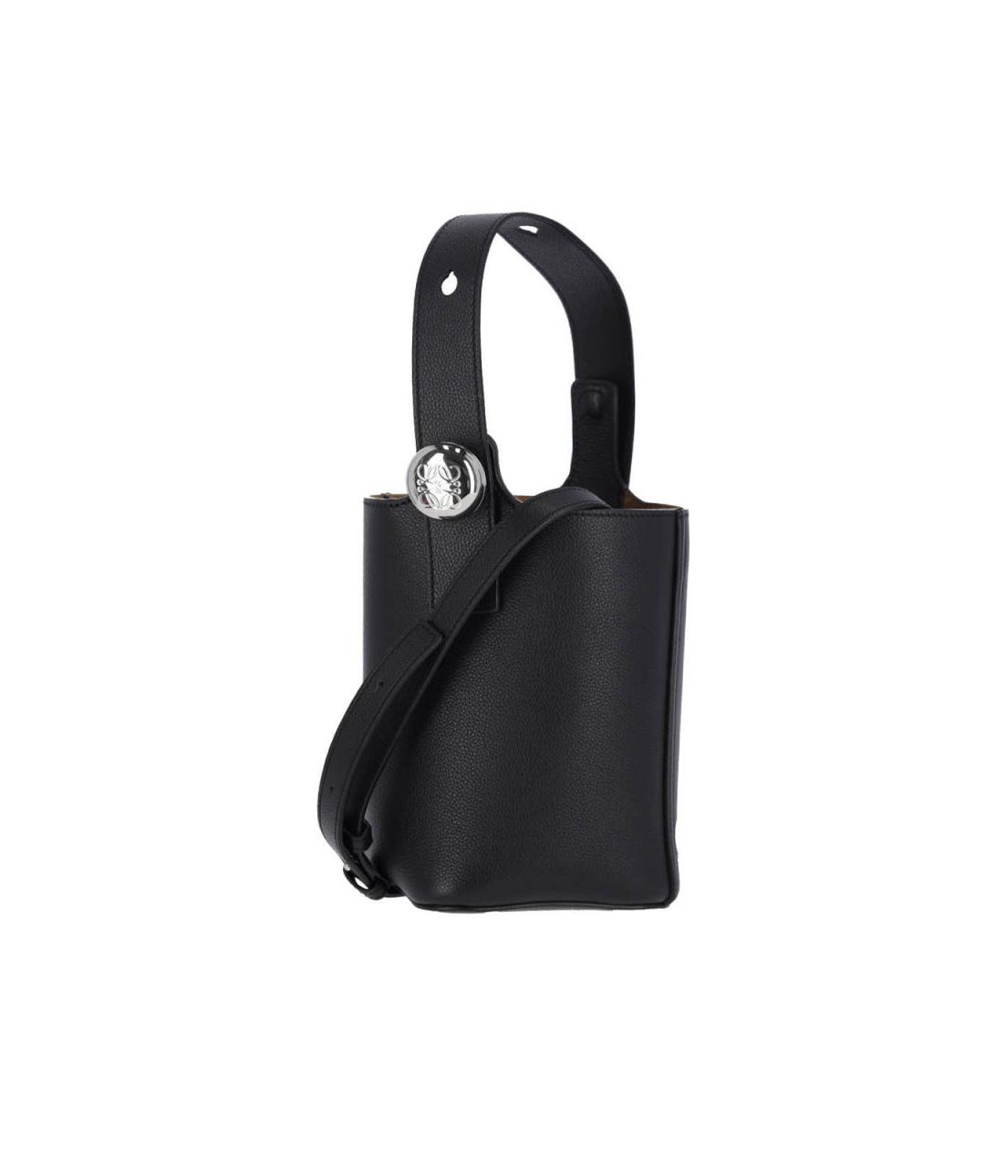 LOEWE Черная кожаная сумка тоут, фото 2