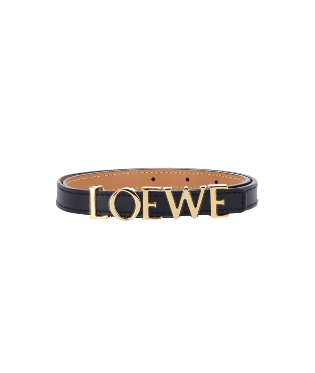 LOEWE Черный кожаный ремень, фото 1