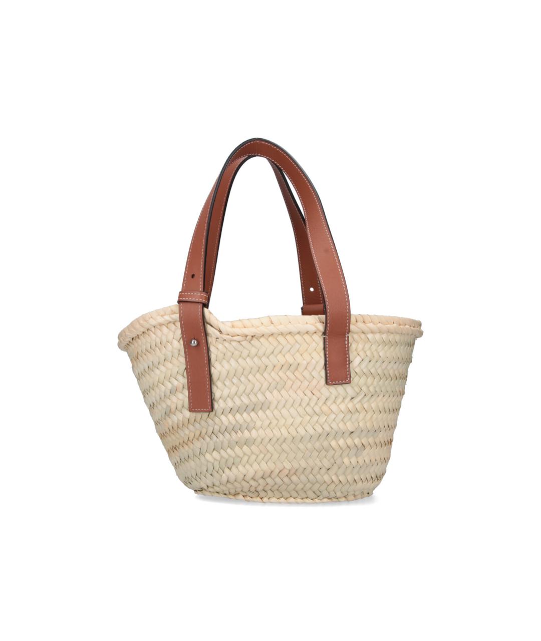 LOEWE Бежевая сумка тоут, фото 3