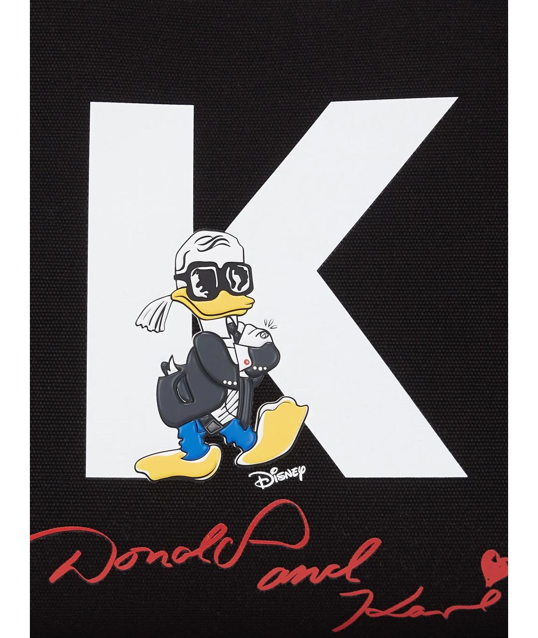 KARL LAGERFELD Черная синтетическая сумка тоут, фото 2