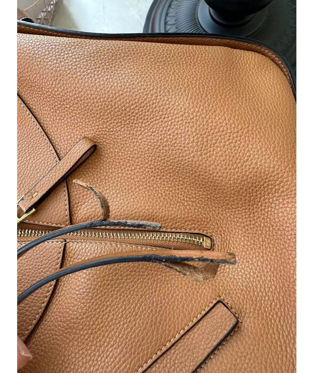LOEWE Коричневая кожаная сумка тоут, фото 8