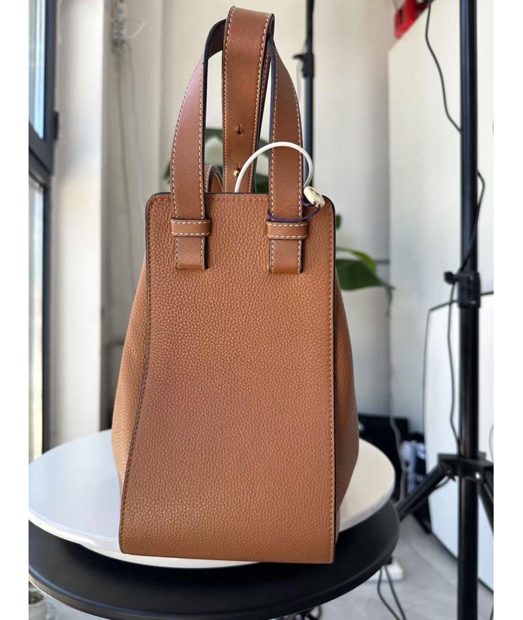 LOEWE Коричневая кожаная сумка тоут, фото 4