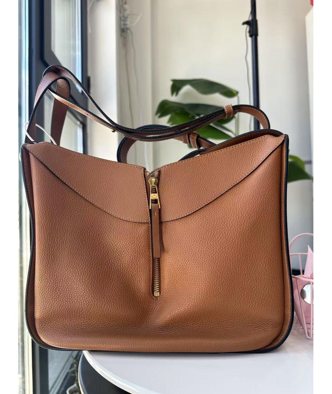 LOEWE Коричневая кожаная сумка тоут, фото 2