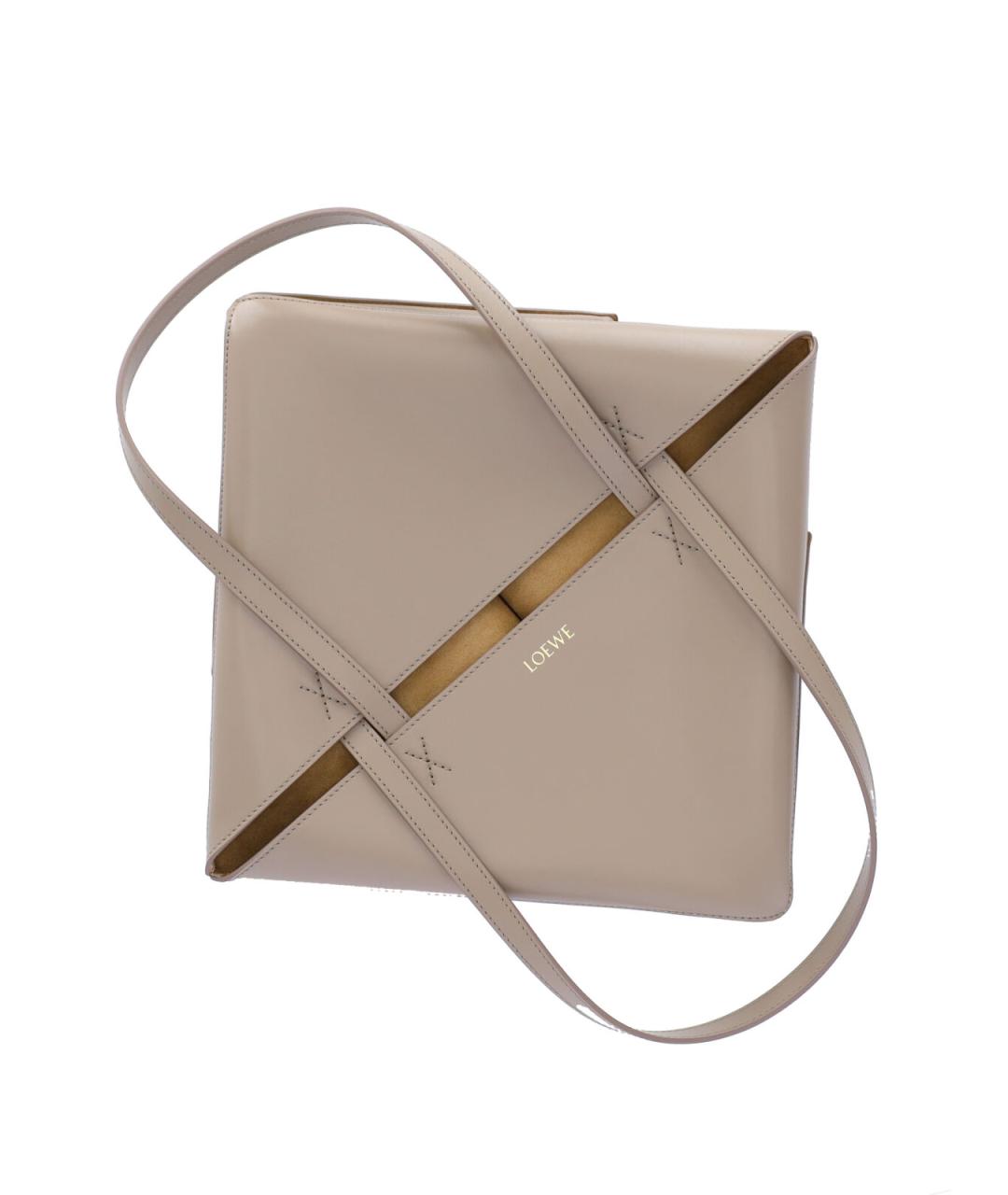 LOEWE Бежевая кожаная сумка тоут, фото 4