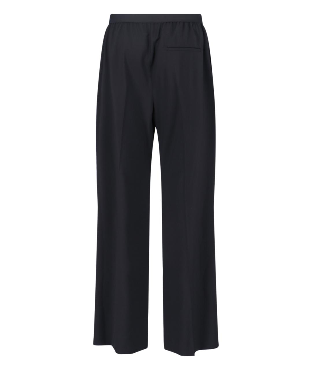 LOEWE Черные шерстяные прямые брюки, фото 2