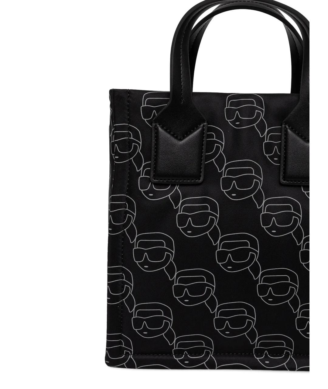 KARL LAGERFELD Черная сумка тоут, фото 3