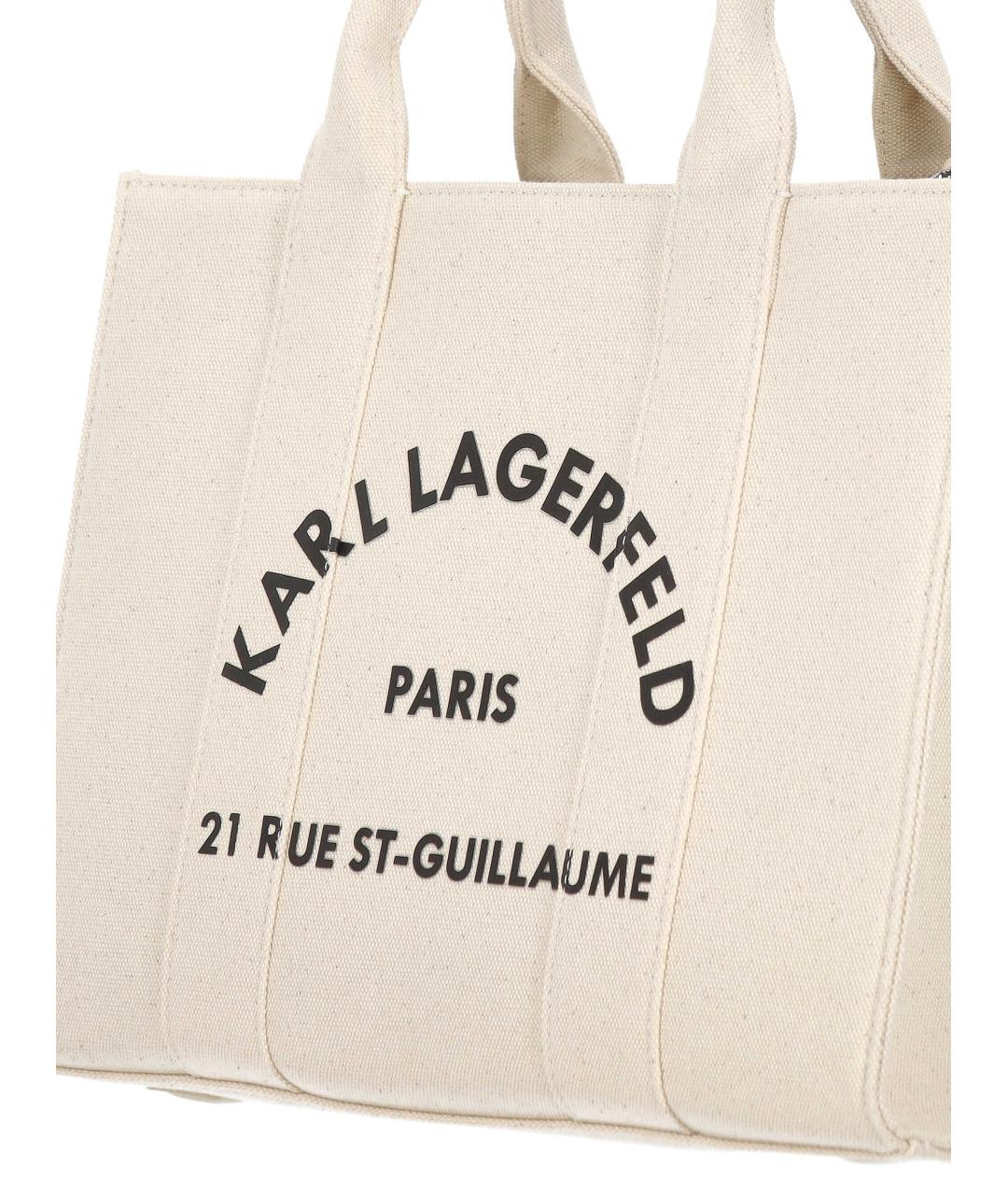 KARL LAGERFELD Бежевая сумка тоут, фото 4