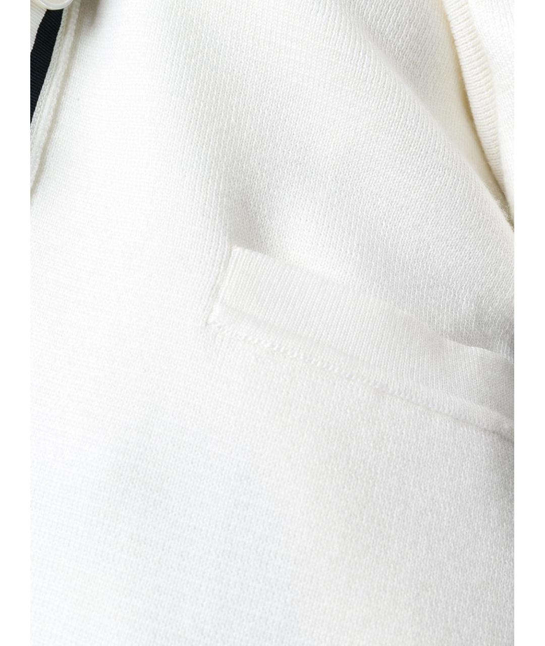 THOM BROWNE Белый шерстяной кардиган, фото 3