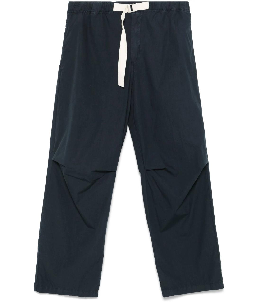 EMPORIO ARMANI Темно-синие хлопковые повседневные брюки, фото 1
