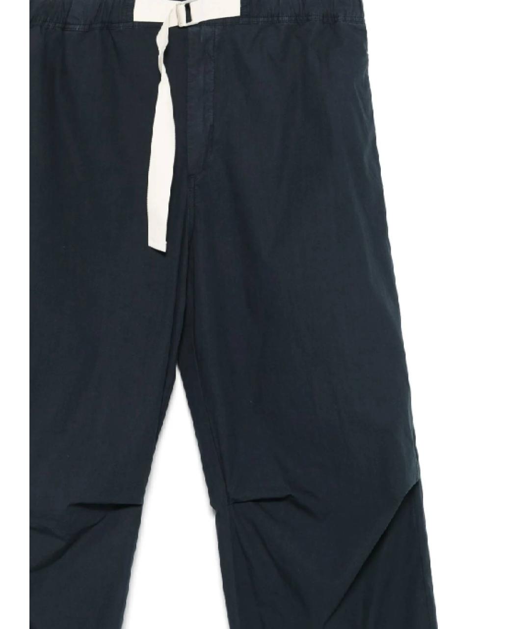 EMPORIO ARMANI Темно-синие хлопковые повседневные брюки, фото 2