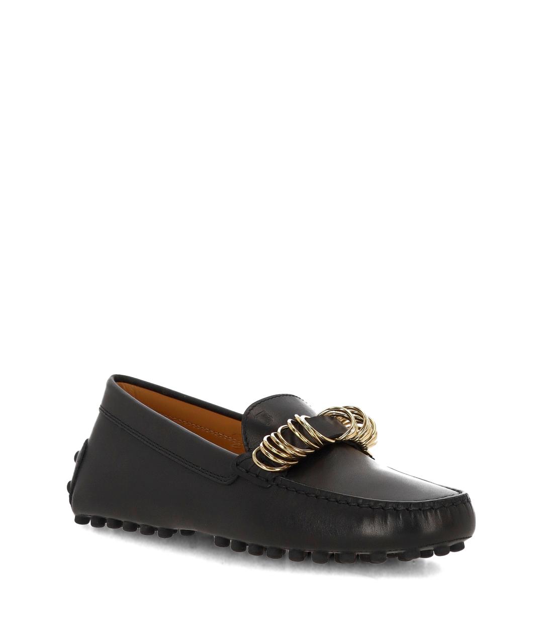 TOD'S Черные кожаные лоферы, фото 2