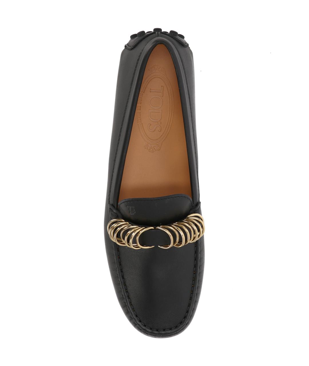 TOD'S Черные кожаные лоферы, фото 4