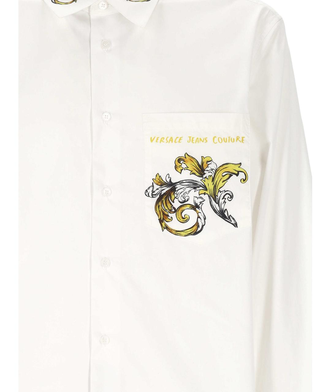 VERSACE JEANS COUTURE Белая хлопковая кэжуал рубашка, фото 2