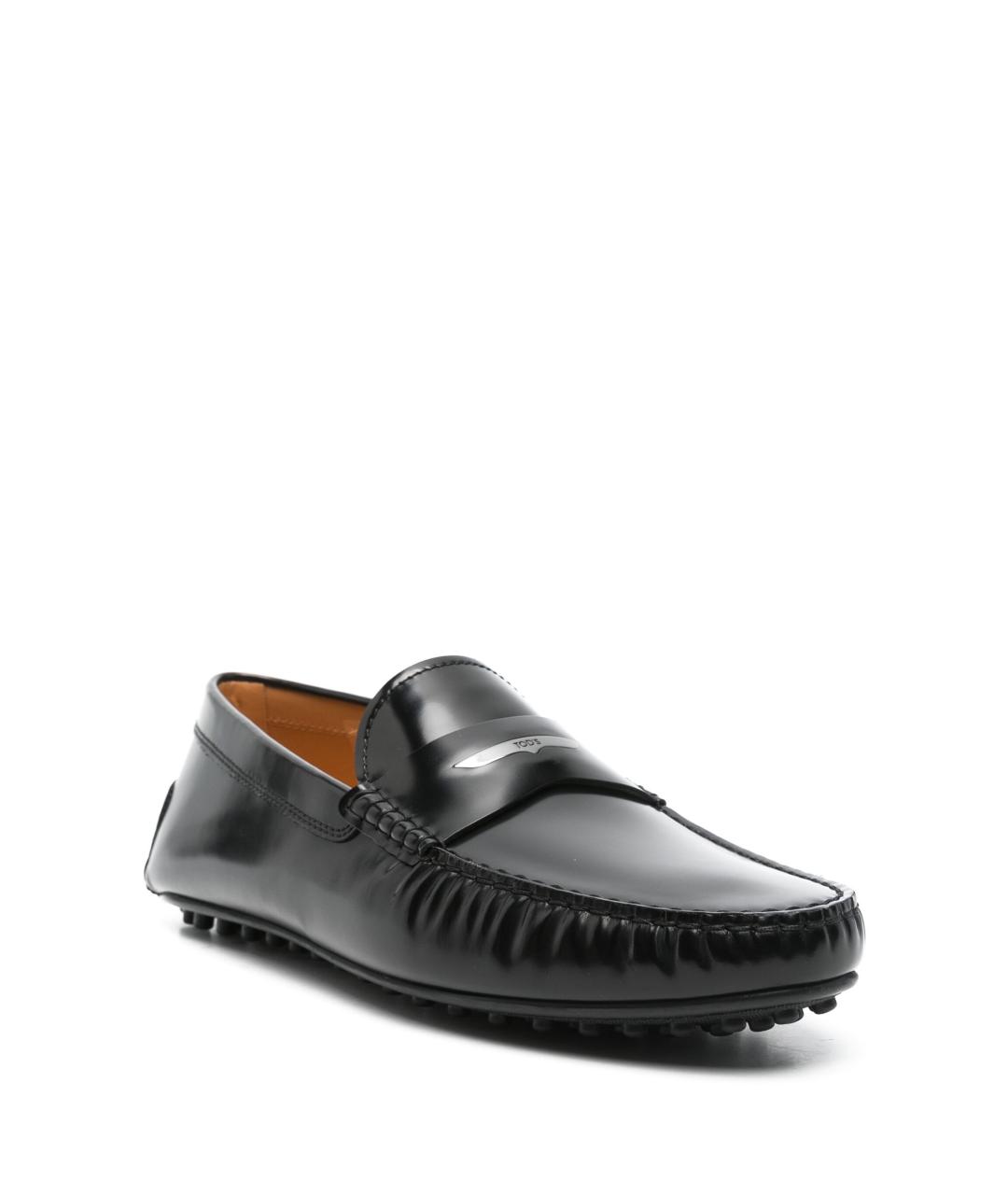 TOD'S Черные кожаные лоферы, фото 2