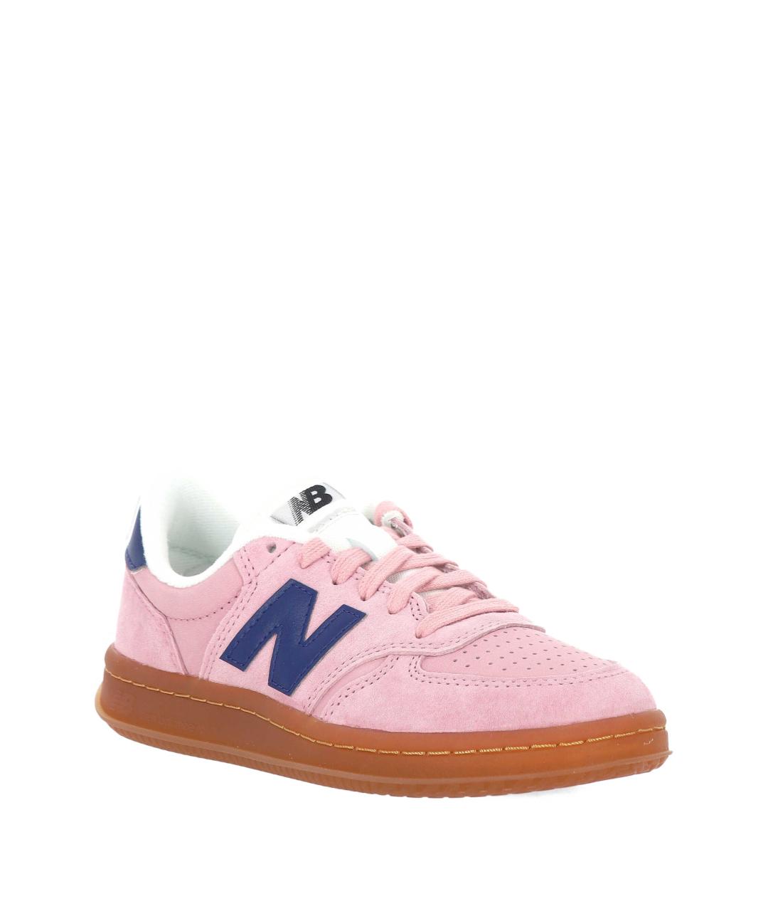 NEW BALANCE Розовые замшевые кроссовки, фото 2
