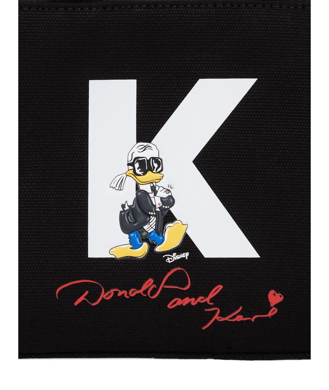 KARL LAGERFELD Черная сумка тоут, фото 2