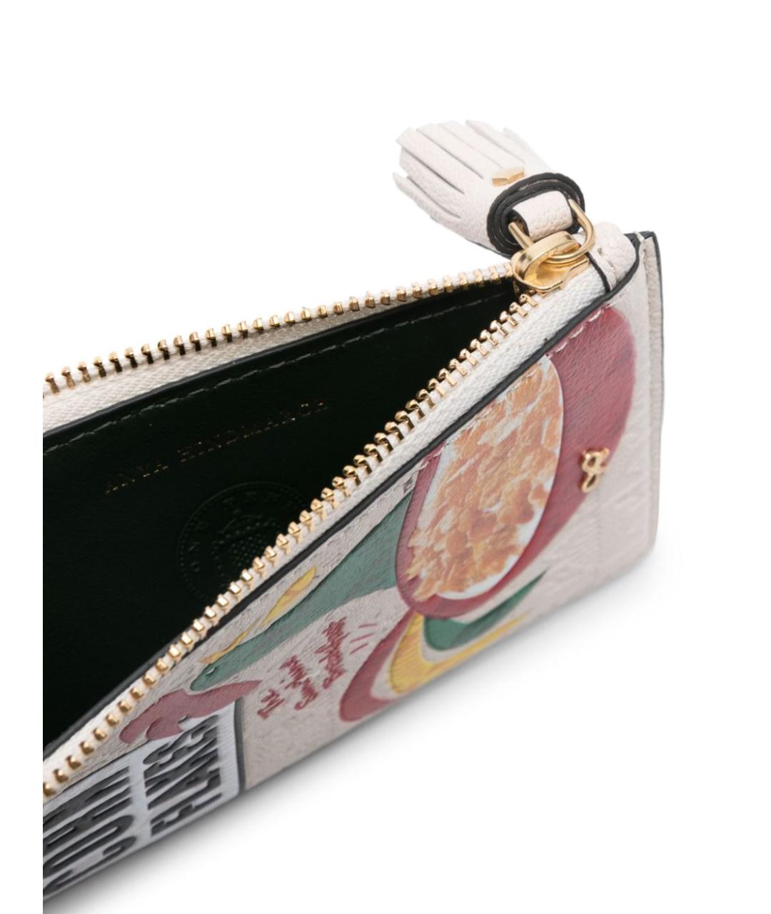 ANYA HINDMARCH Белый кожаный кошелек, фото 2