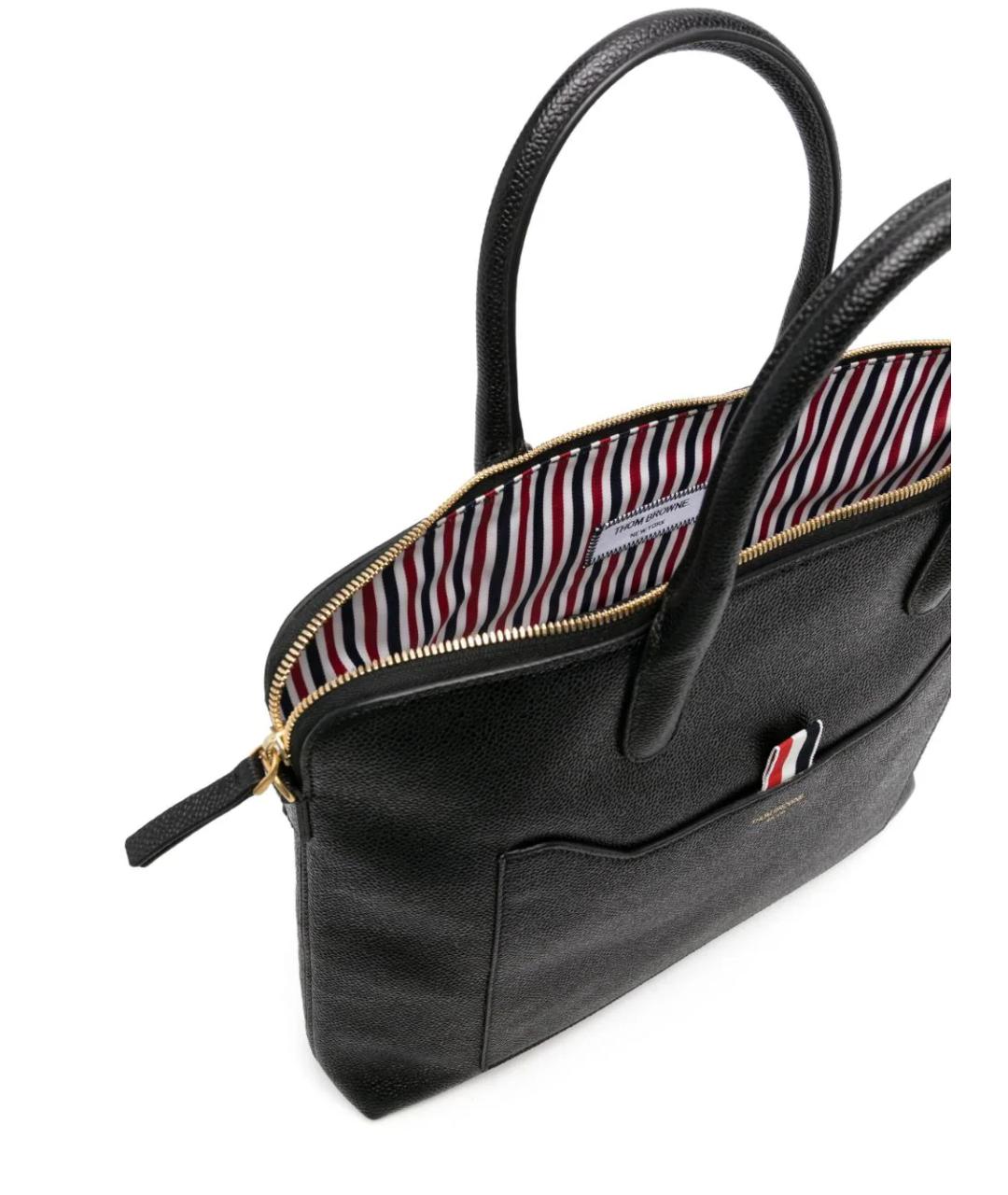 THOM BROWNE Черный портфель, фото 2