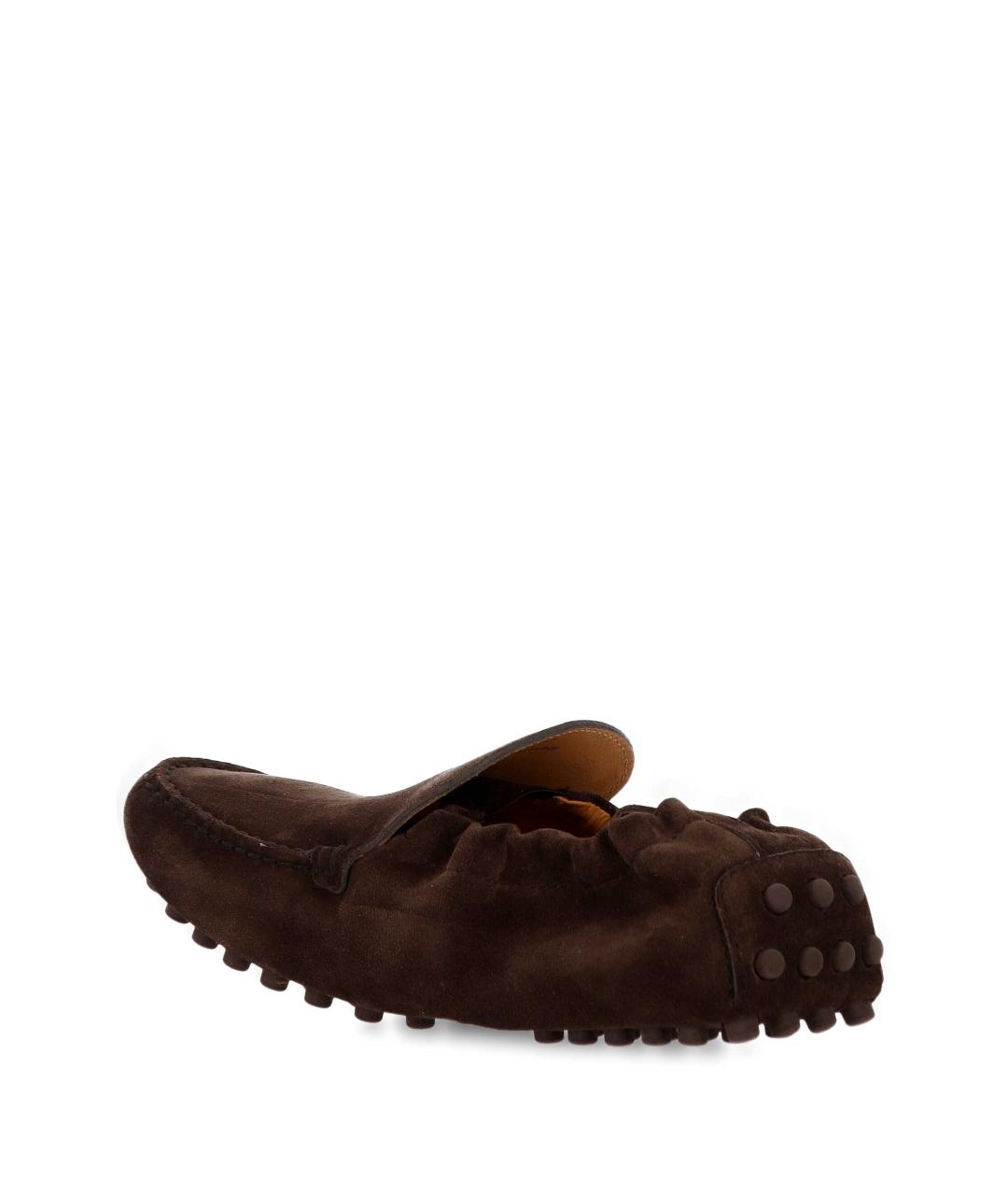 TOD'S Коричневые замшевые мокасины, фото 3
