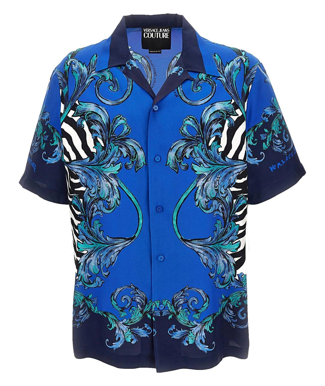 VERSACE JEANS COUTURE Синяя кэжуал рубашка, фото 1
