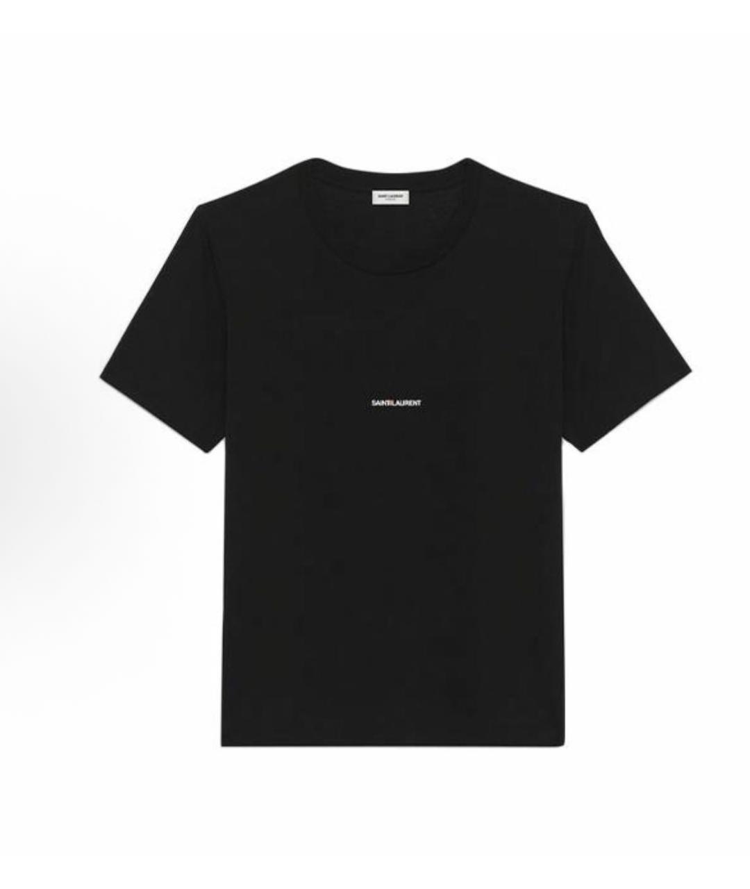 SAINT LAURENT Черная хлопковая футболка, фото 7