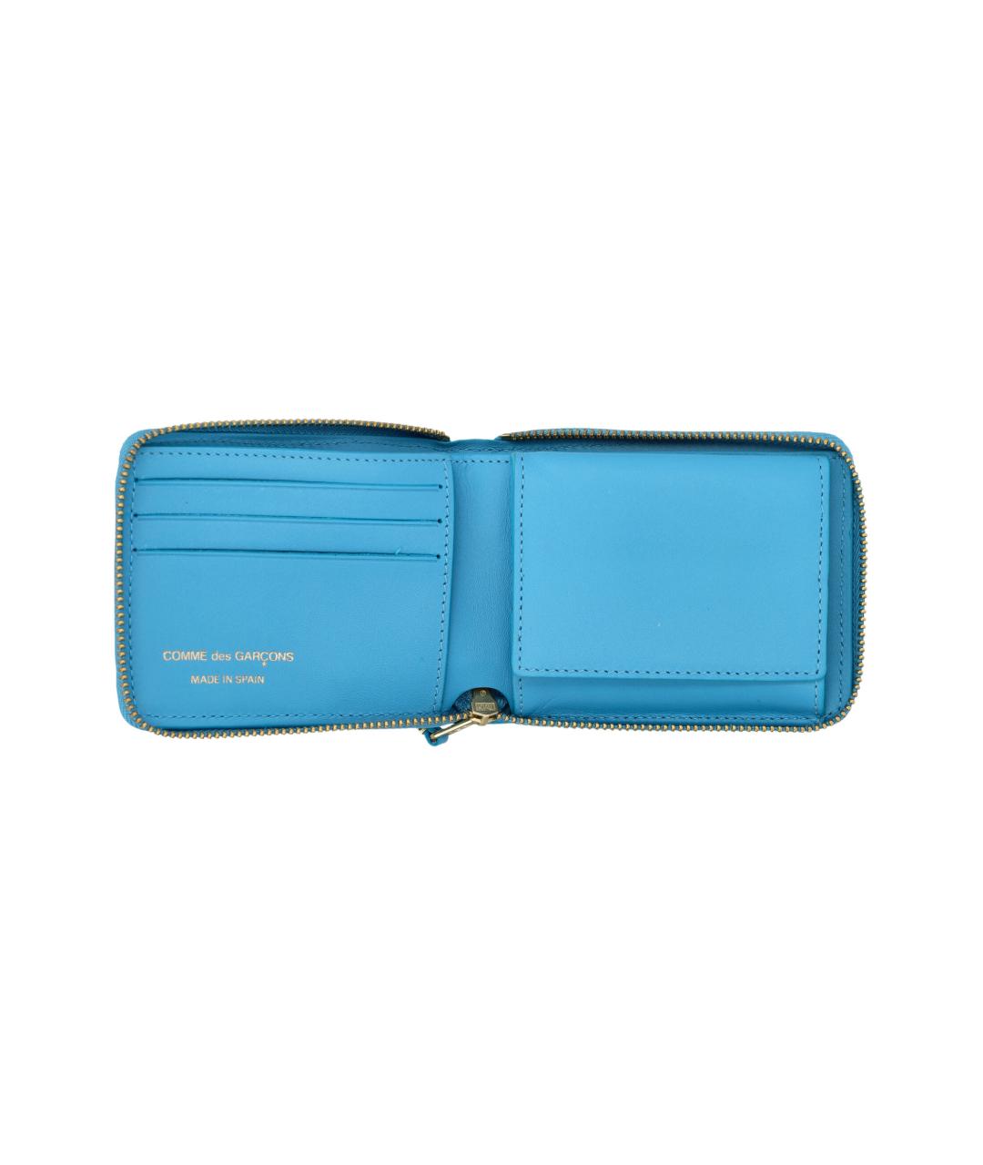 COMME DES GARÇONS WALLET Синий кожаный кошелек, фото 3